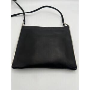 Vintage FENDI Messenger Crossbody Bag Black Leather